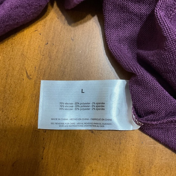 NWT ~ Gloria Vanderbilt Rhinestone Hacci Top. Sz. L - Picture 5 of 5